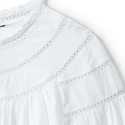 Voile-Bluse aus Baumwollmix für Damen