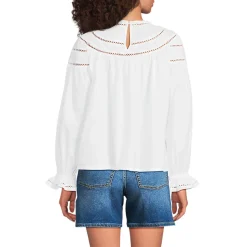 Voile-Bluse aus Baumwollmix für Damen