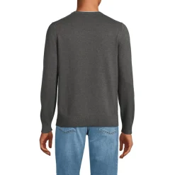 V-Pullover aus Baumwoll-Feinstrick für Herren