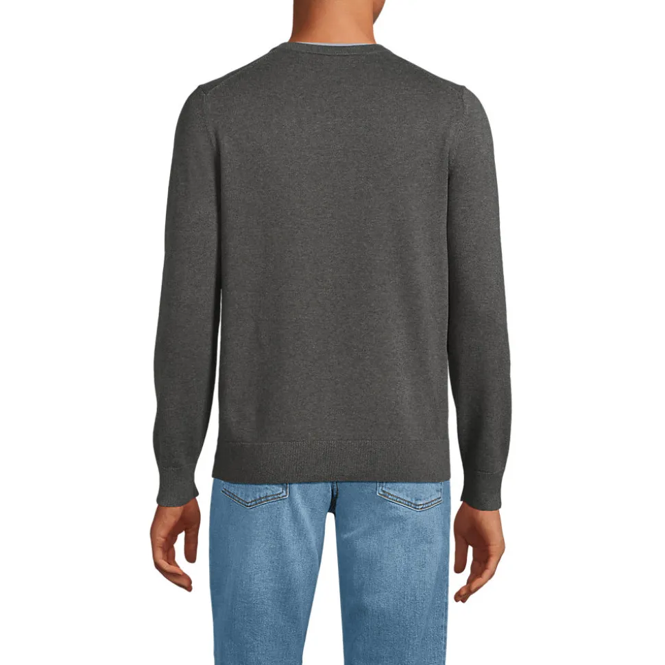 V-Pullover aus Baumwoll-Feinstrick für Herren