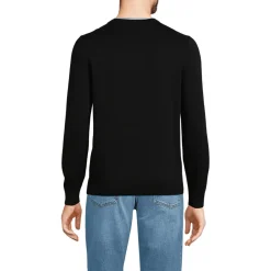 V-Pullover aus Baumwoll-Feinstrick für Herren