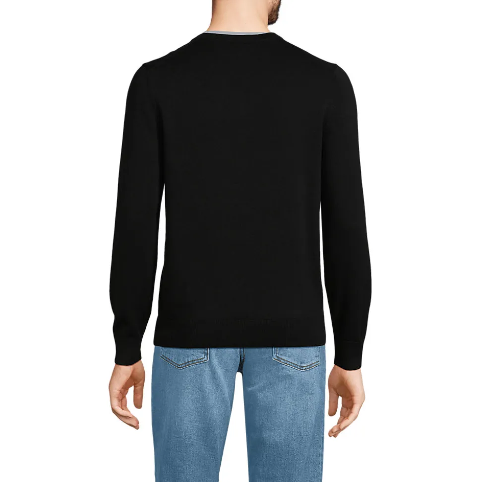 V-Pullover aus Baumwoll-Feinstrick für Herren