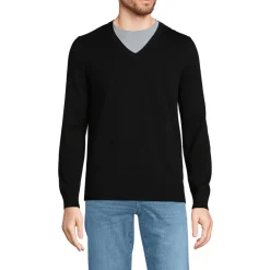 V-Pullover aus Baumwoll-Feinstrick für Herren