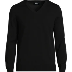 V-Pullover aus Baumwoll-Feinstrick für Herren