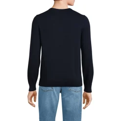 V-Pullover aus Baumwoll-Feinstrick für Herren