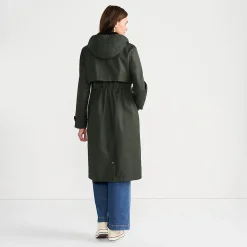 Wachsmantel mit Kapuze für Damen