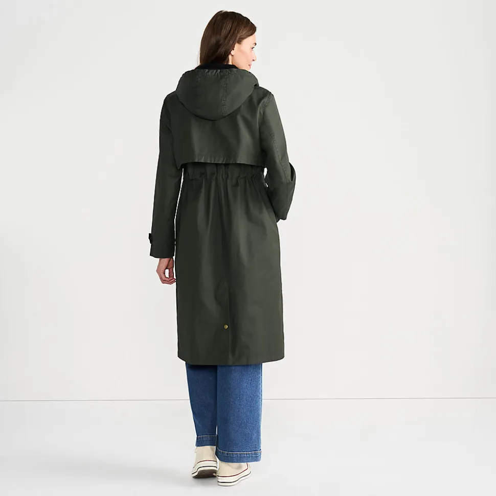 Wachsmantel mit Kapuze für Damen