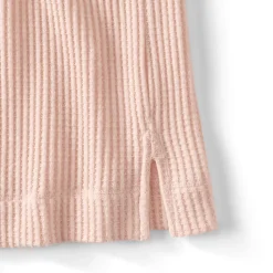 Waffelstrick-Henleyshirt für Damen