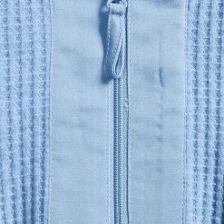 Waffelstrick-Pullover mit Reißverschluss für Damen