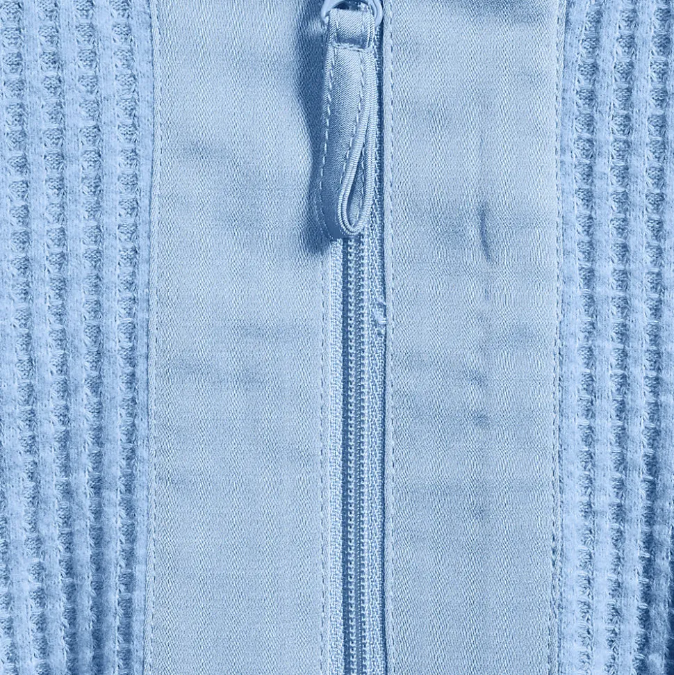 Waffelstrick-Pullover mit Reißverschluss für Damen