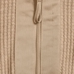 Waffelstrick-Pullover mit Reißverschluss für Damen