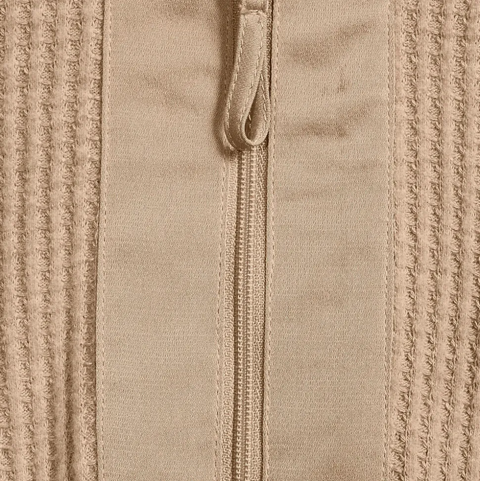 Waffelstrick-Pullover mit Reißverschluss für Damen