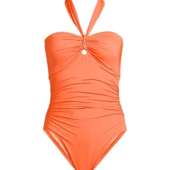 Wandelbarer Bandeau-Badeanzug Slender, hoher Beinausschnitt für Damen