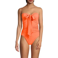 Wandelbarer Bandeau-Badeanzug Slender, hoher Beinausschnitt für Damen