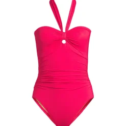 Wandelbarer Bandeau-Badeanzug Slender, hoher Beinausschnitt für Damen