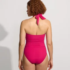 Wandelbarer Bandeau-Badeanzug Slender, hoher Beinausschnitt für Damen