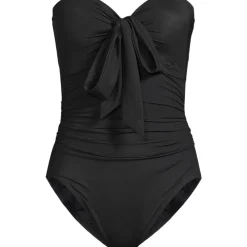 Wandelbarer Bandeau-Badeanzug Slender, hoher Beinausschnitt für Damen