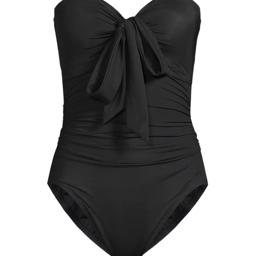 Wandelbarer Bandeau-Badeanzug Slender, hoher Beinausschnitt für Damen
