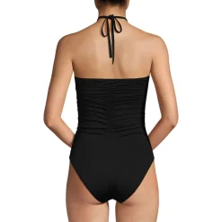 Wandelbarer Neckholder-Badeanzug für Damen, hoher Beinausschnitt