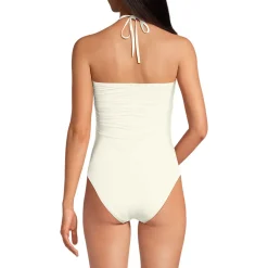 Wandelbarer Neckholder-Badeanzug für Damen, hoher Beinausschnitt