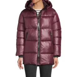 Wasserabweisende glänzende Steppjacke für Damen