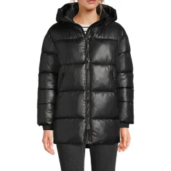 Wasserabweisende glänzende Steppjacke für Damen