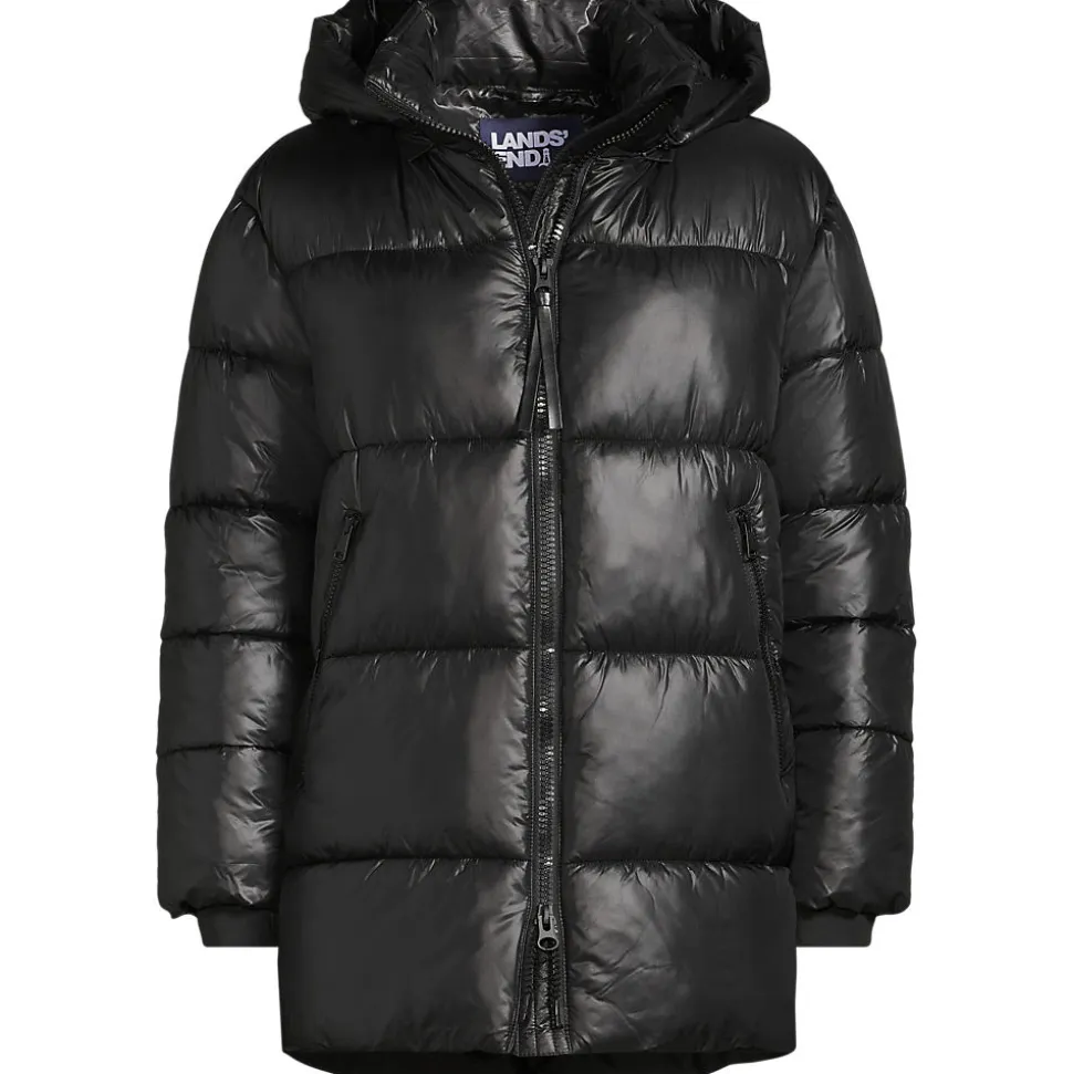Wasserabweisende glänzende Steppjacke für Damen
