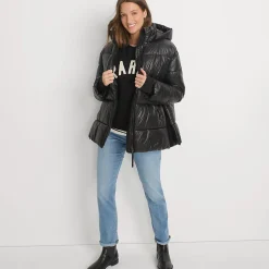 Wasserabweisende glänzende Steppjacke für Damen