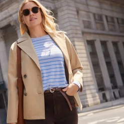 Wasserabweisender kurzer Trenchcoat für Damen
