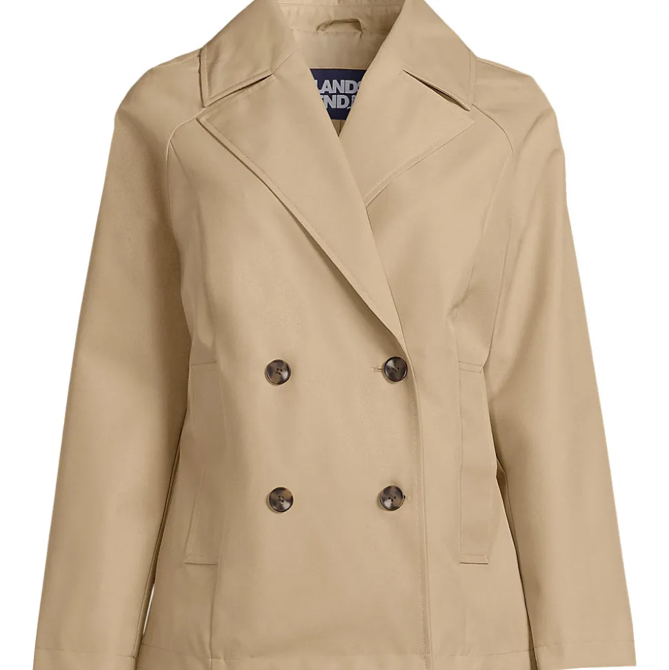 Wasserabweisender kurzer Trenchcoat für Damen