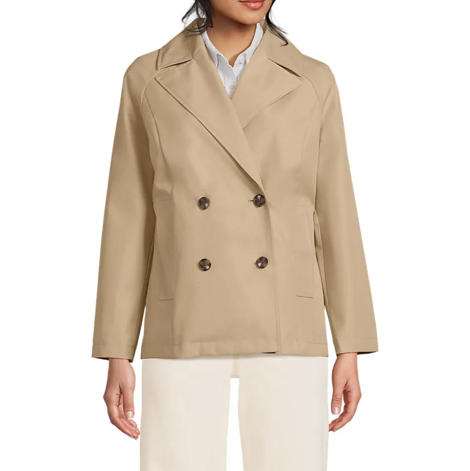 Wasserabweisender kurzer Trenchcoat für Damen