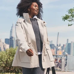 Wasserabweisende Soft Touch Jacke aus Baumwollmix für Damen