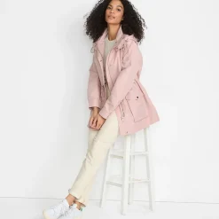 Wasserabweisende Soft Touch Jacke aus Baumwollmix für Damen