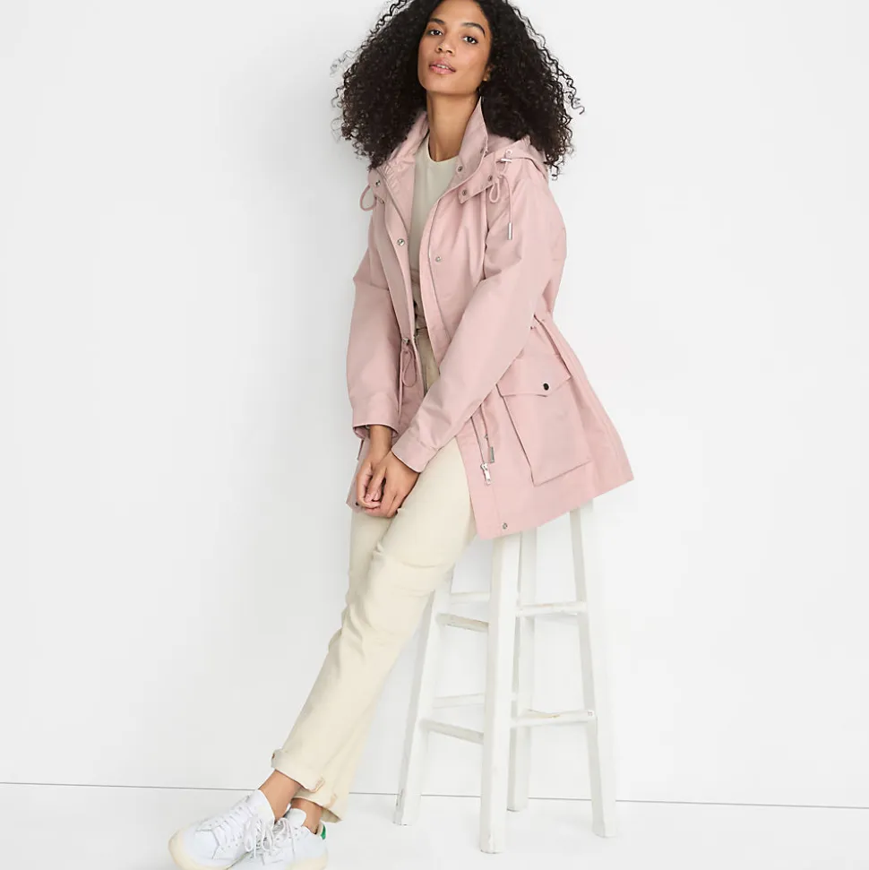 Wasserabweisende Soft Touch Jacke aus Baumwollmix für Damen