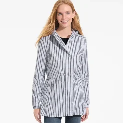Wasserdichte Gemusterte Regenjacke SQUALL mit Packfach für Damen