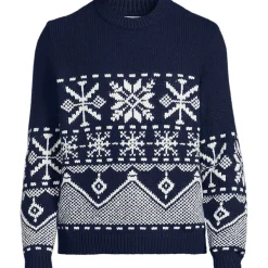 Weihnachtspullover mit Schneeflocken-Motiv für Herren