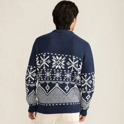 Weihnachtspullover mit Schneeflocken-Motiv für Herren