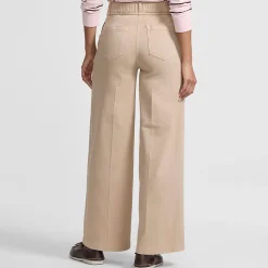 Weite Chinos High Waist aus Lyocell-Mix für Damen
