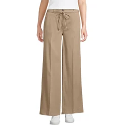Weite Chinos High Waist aus Lyocell-Mix für Damen