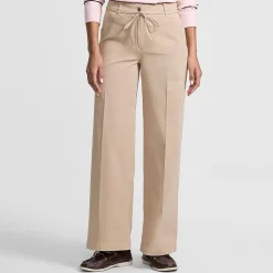 Weite Chinos High Waist aus Lyocell-Mix für Damen