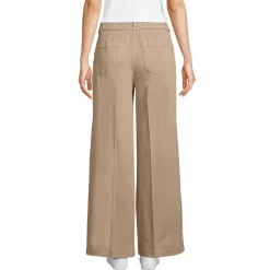 Weite Chinos High Waist aus Lyocell-Mix für Damen