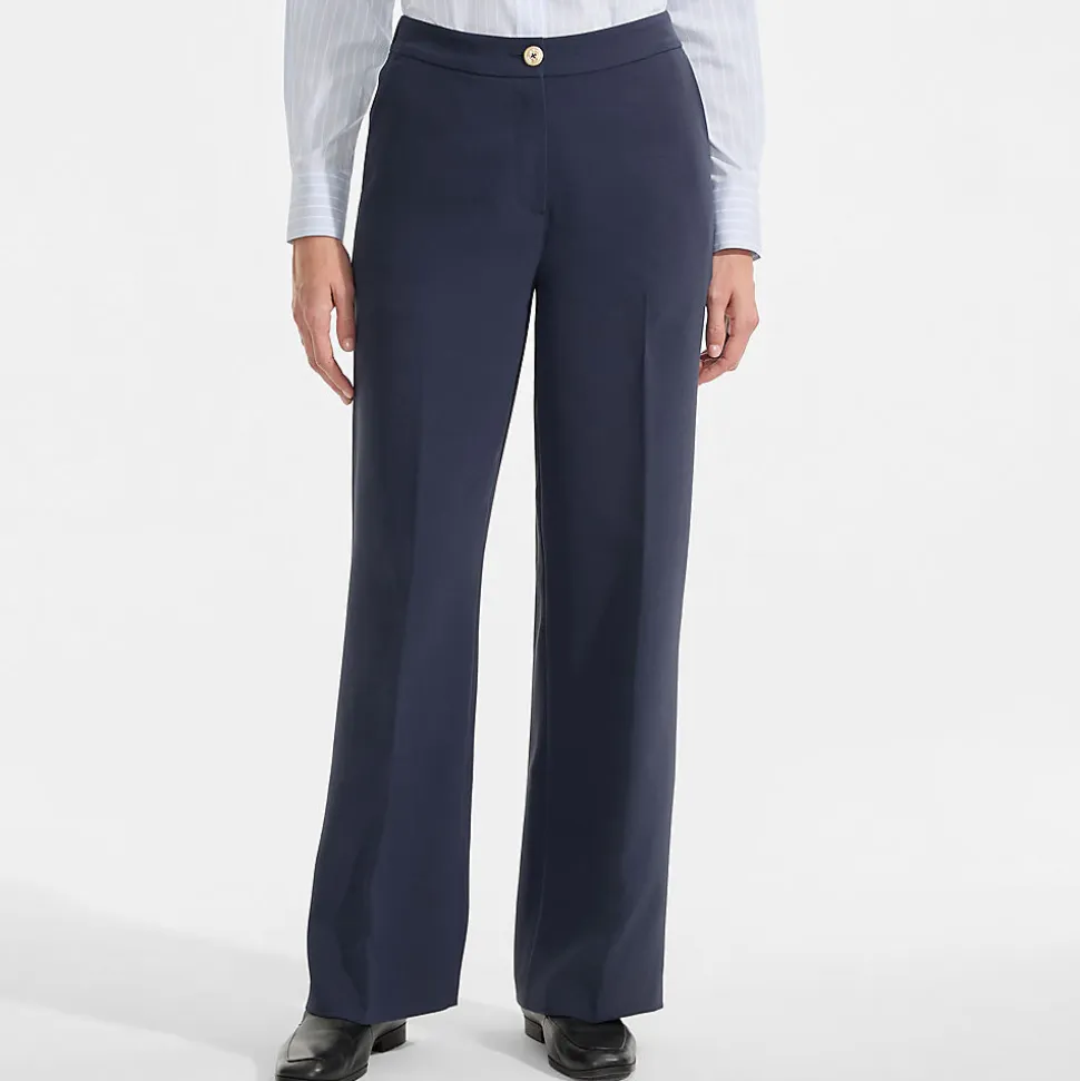 Weite Crêpe-Hose für Damen