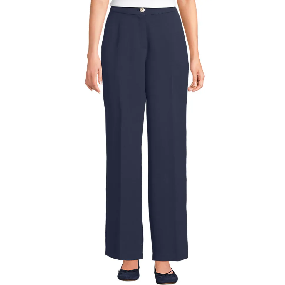 Weite Crêpe-Hose für Damen