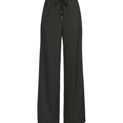 Weite Hose aus gebürstetem Flanell mit Streifendetail für Damen