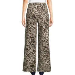 Weite Hose mit Leomuster für Damen