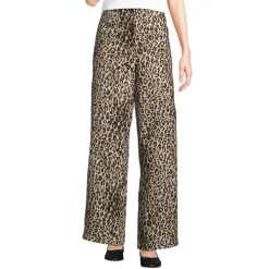 Weite Hose mit Leomuster für Damen