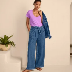 Weite Paperbag-Jeans für Damen