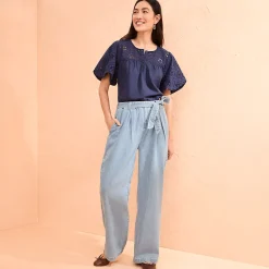Weite Paperbag-Jeans für Damen