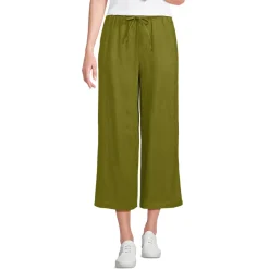Weite Premium Reinleinen-Schlupfhose in 7/8-Länge für Damen
