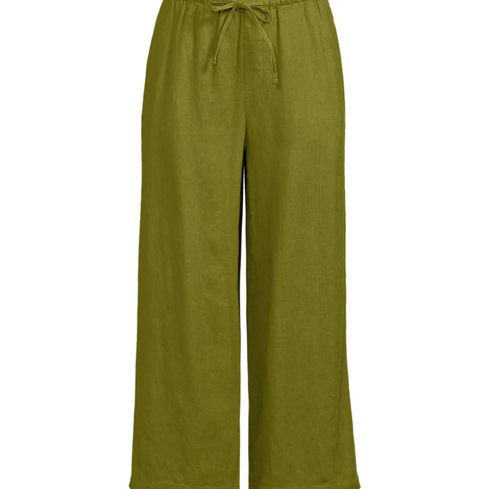 Weite Premium Reinleinen-Schlupfhose in 7/8-Länge für Damen